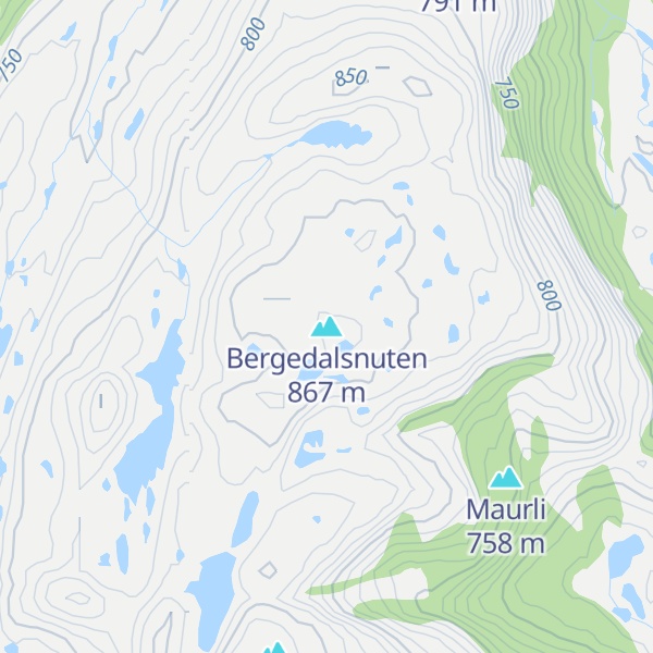 Map of Bergedalsnuten