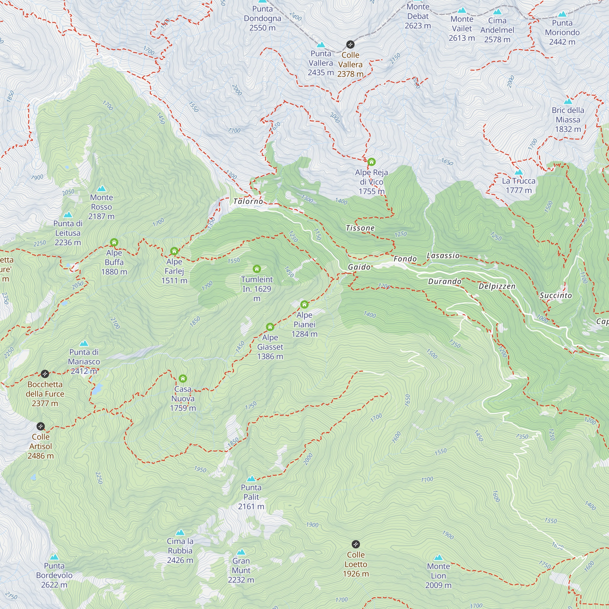Alpe Pianei map