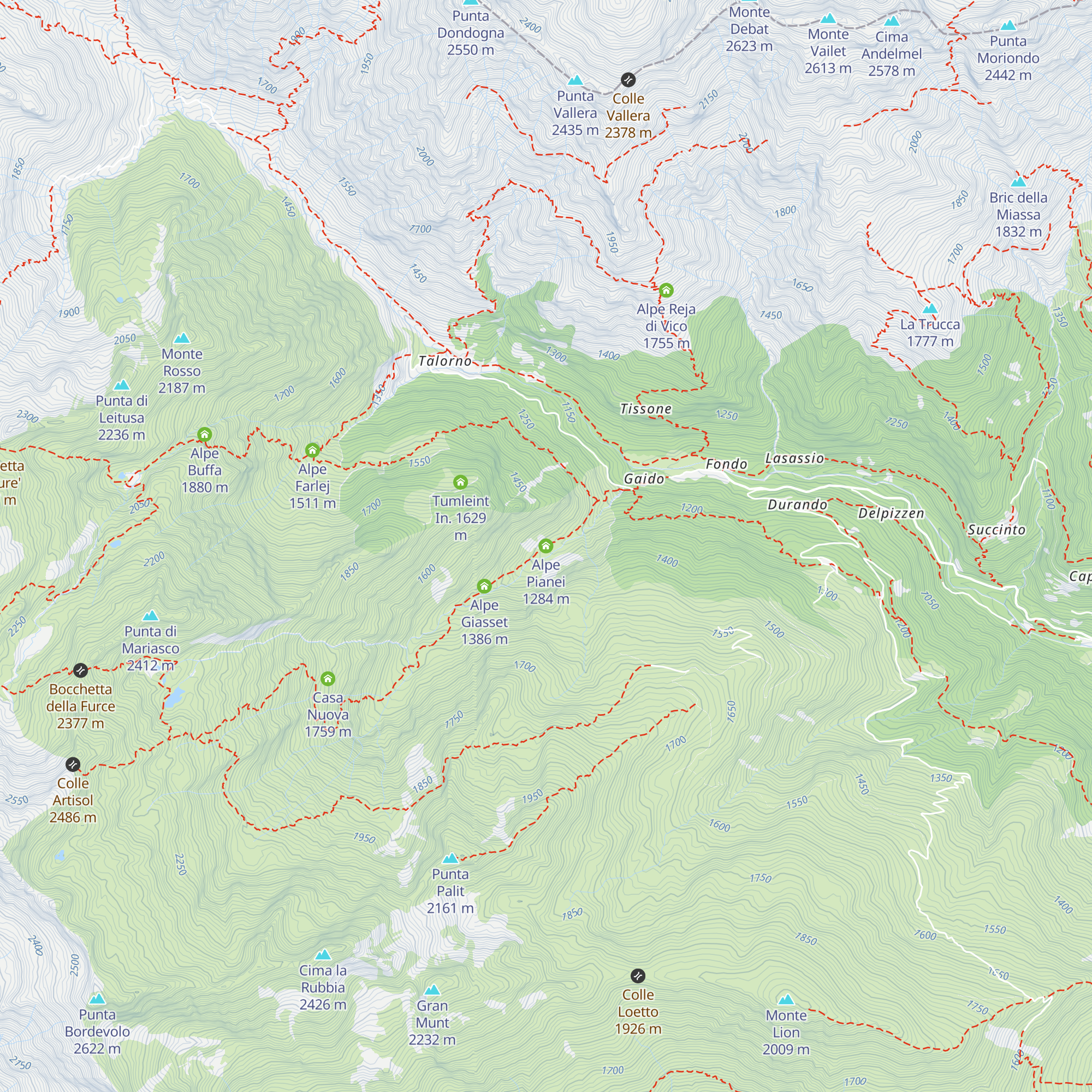 Alpe Pianei map