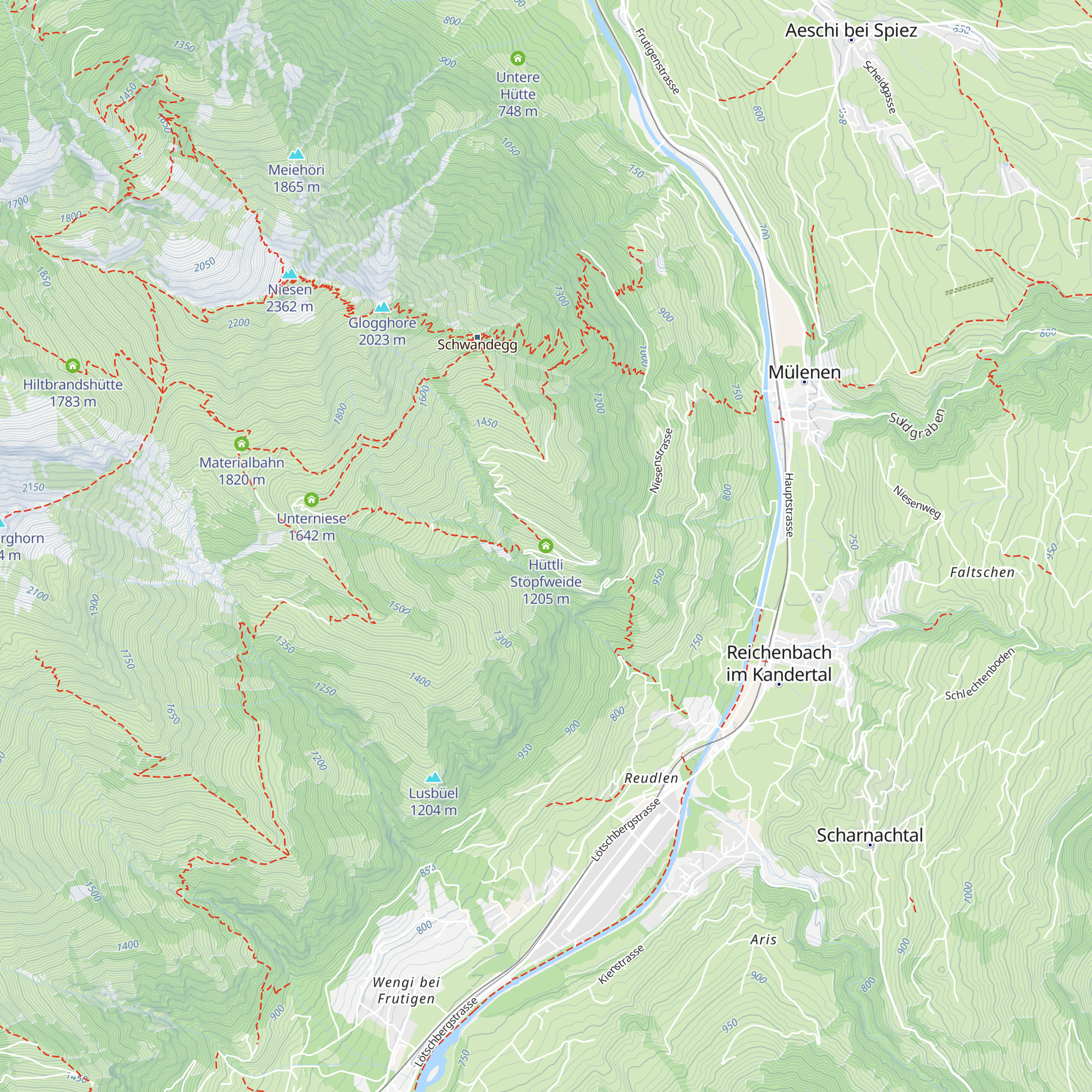 Hüttli Stöpfweide map