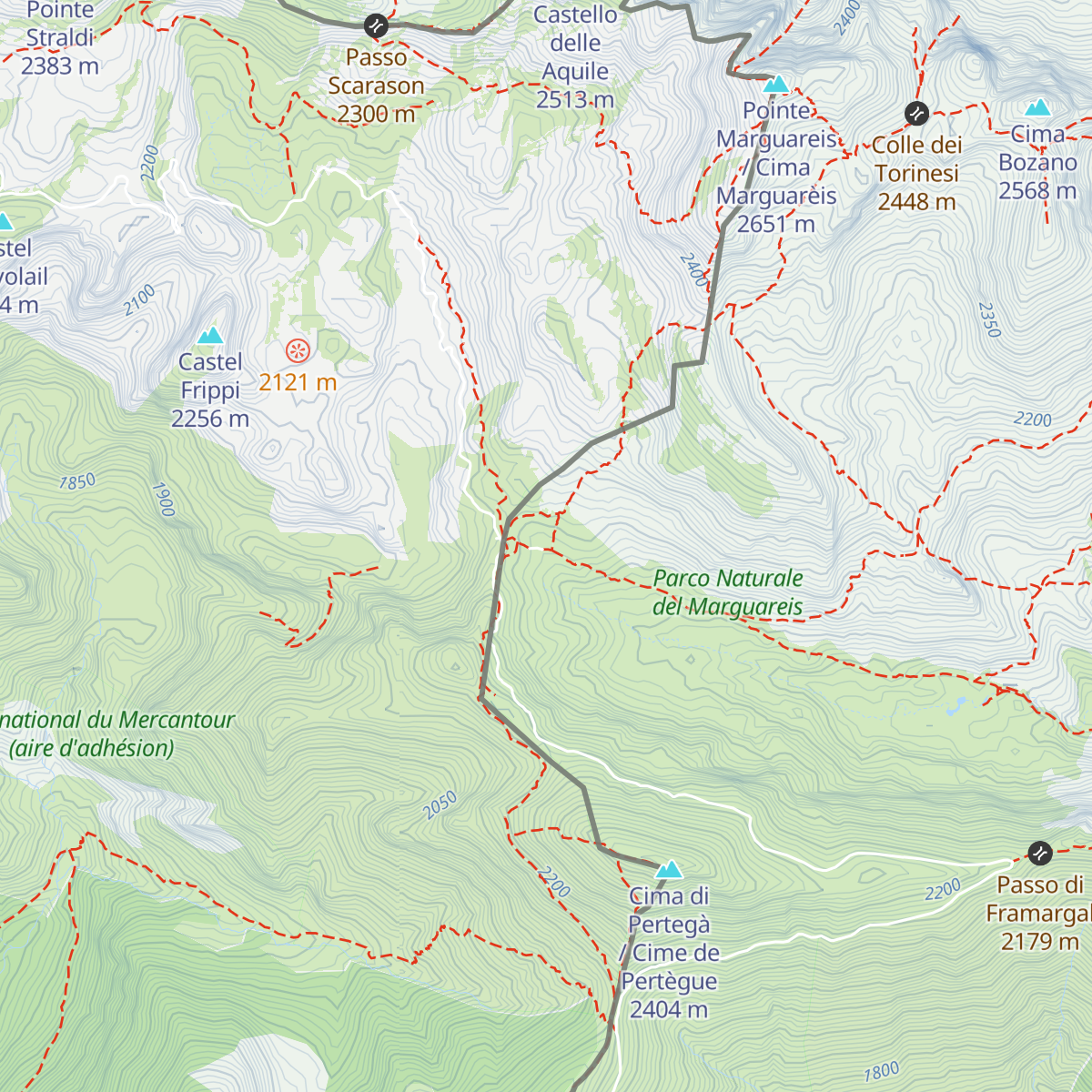 Rifugio Don Barbera map
