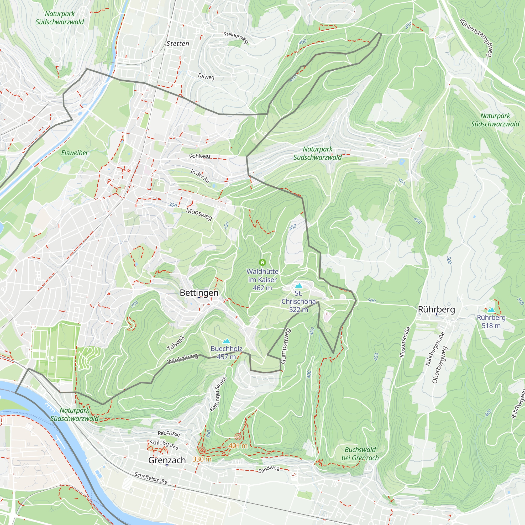 Waldhütte im Kaiser map