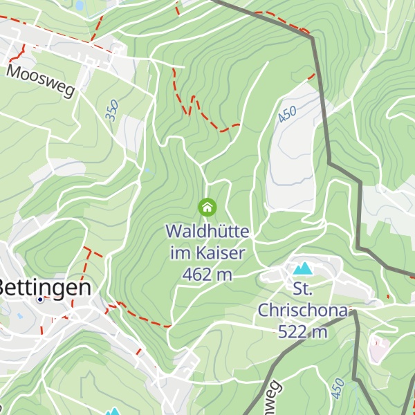 Map of Waldhütte im Kaiser