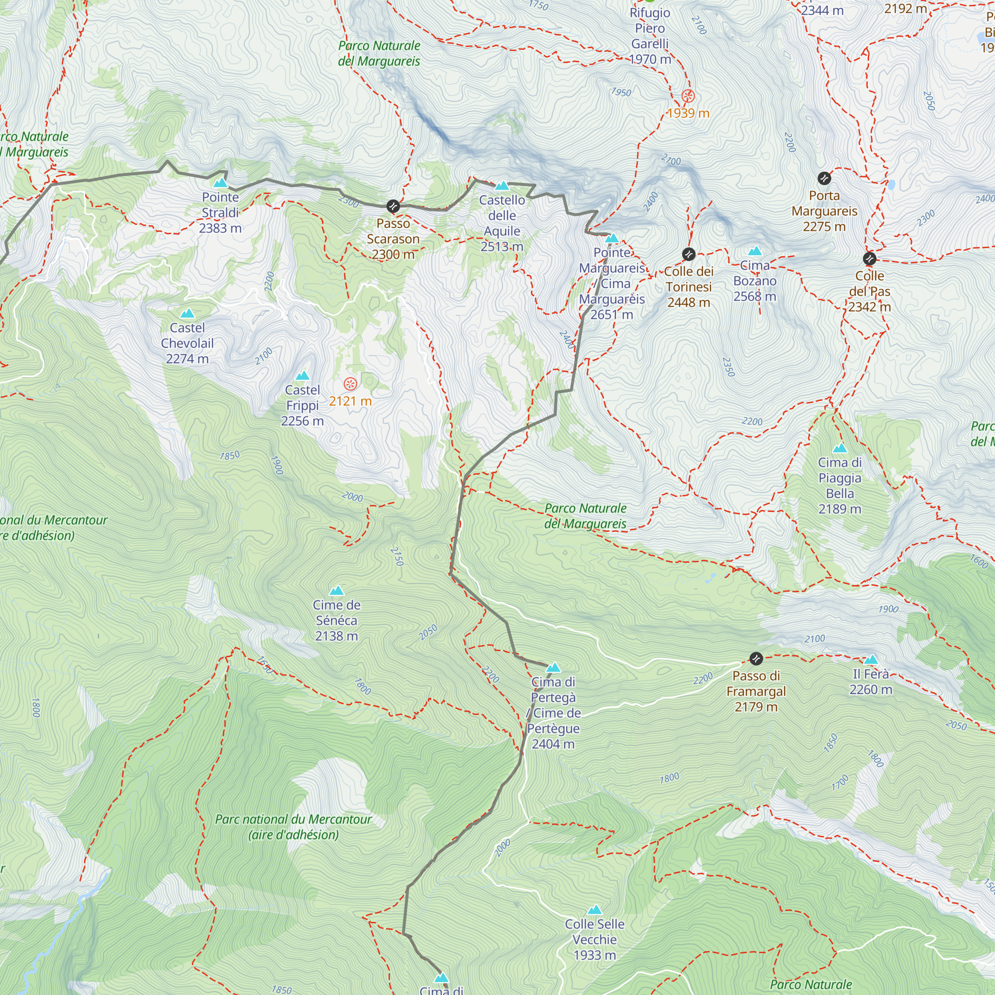 Vecchio rifugio Don Barbera map