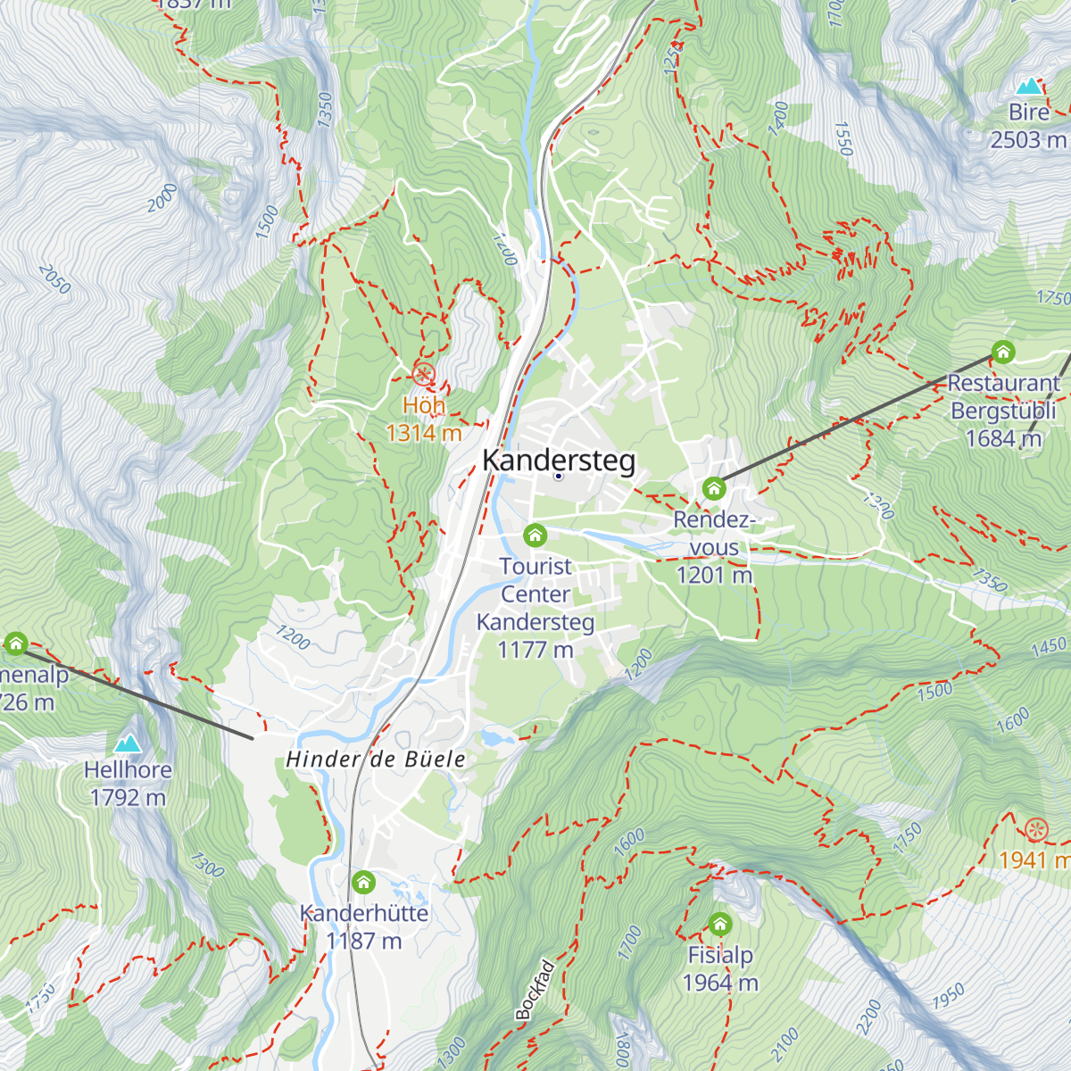 Tourist Center Kandersteg map