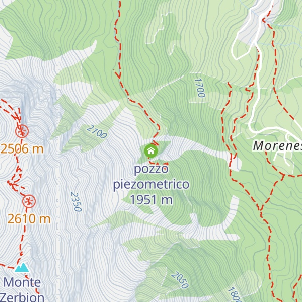 Map of pozzo piezometrico