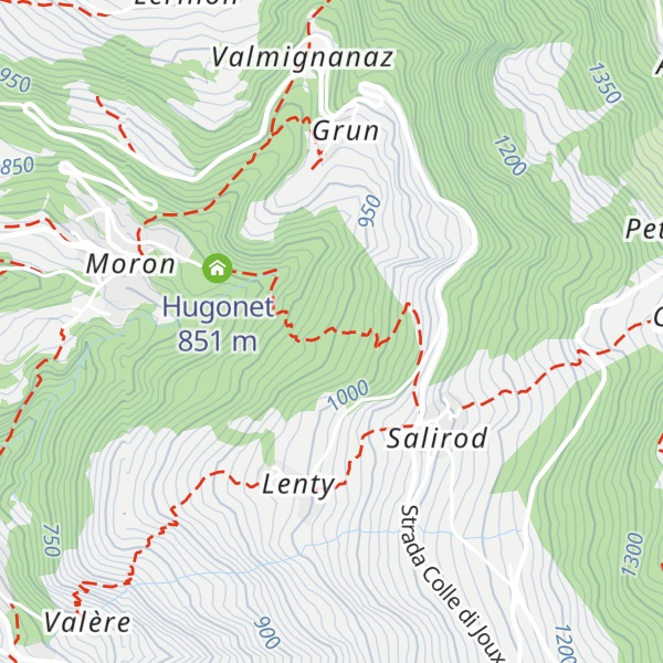 Map of Hugon (ruderi)