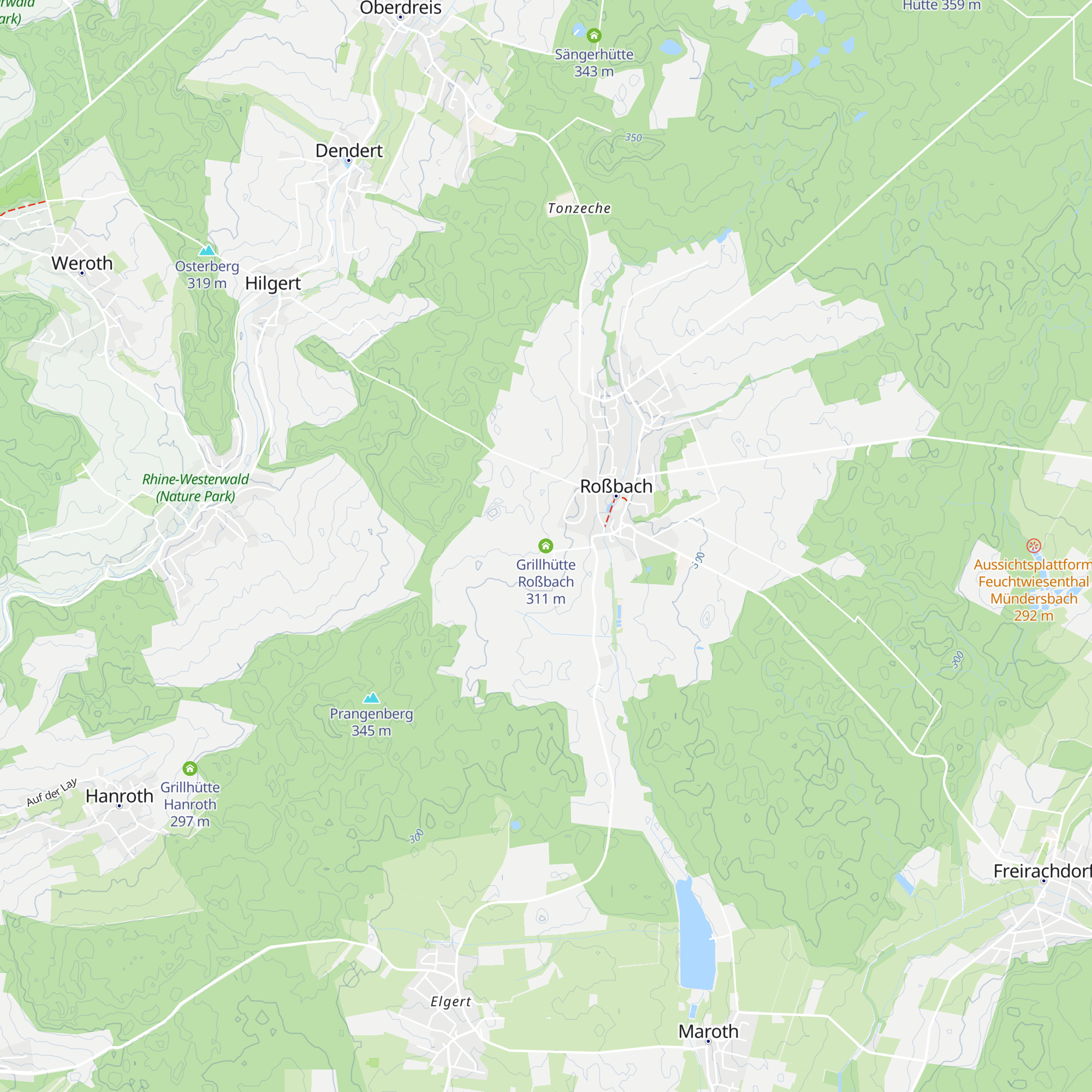 Grillhütte Roßbach map