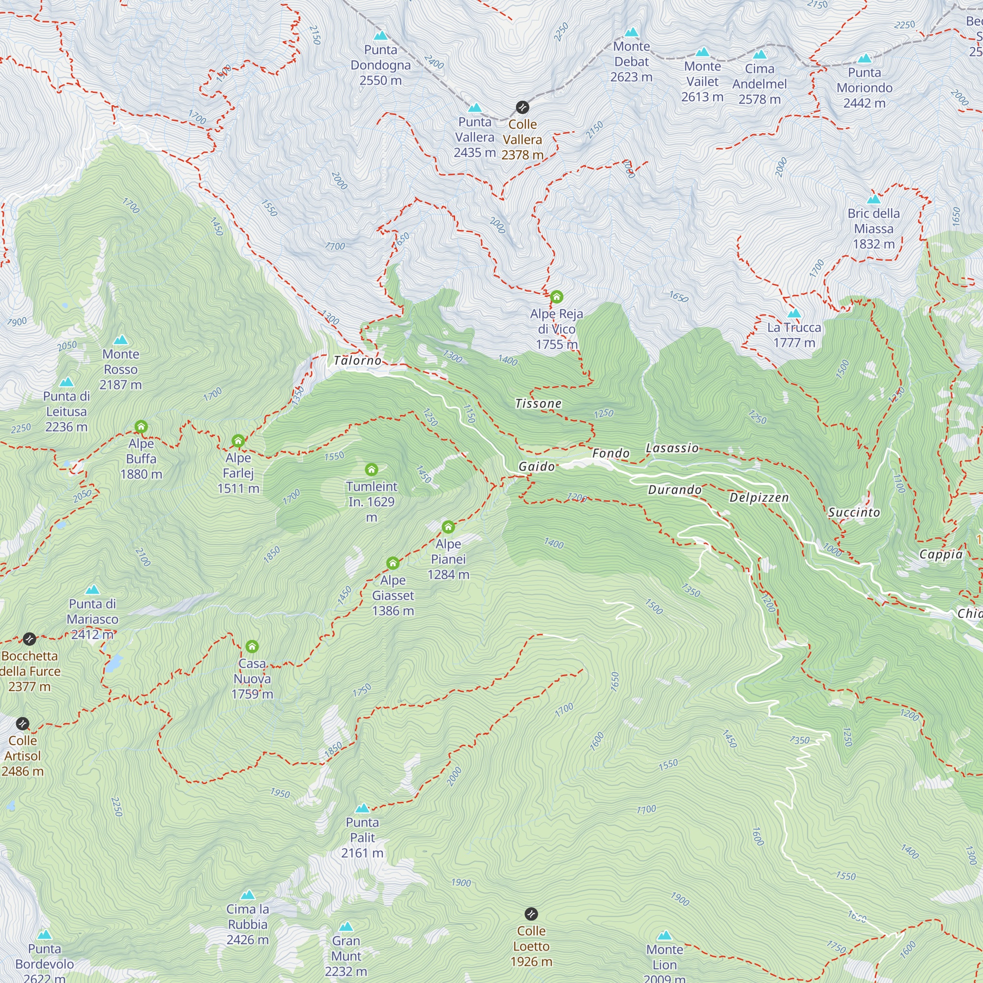 Alpe Tumainc map