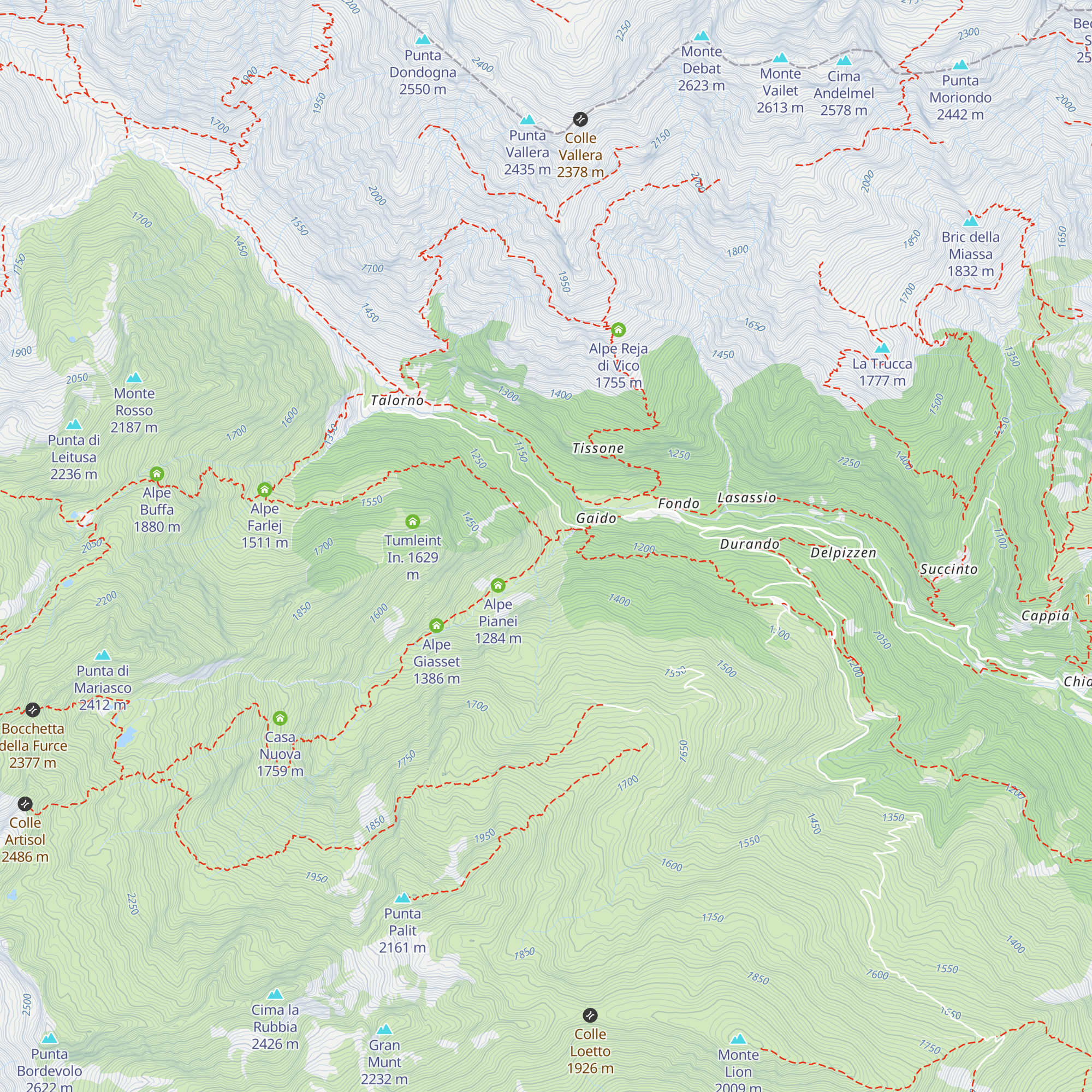 Alpe Tumainc map