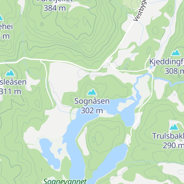 Map of Sognåsen