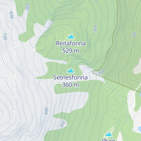Map of Setnesfonna