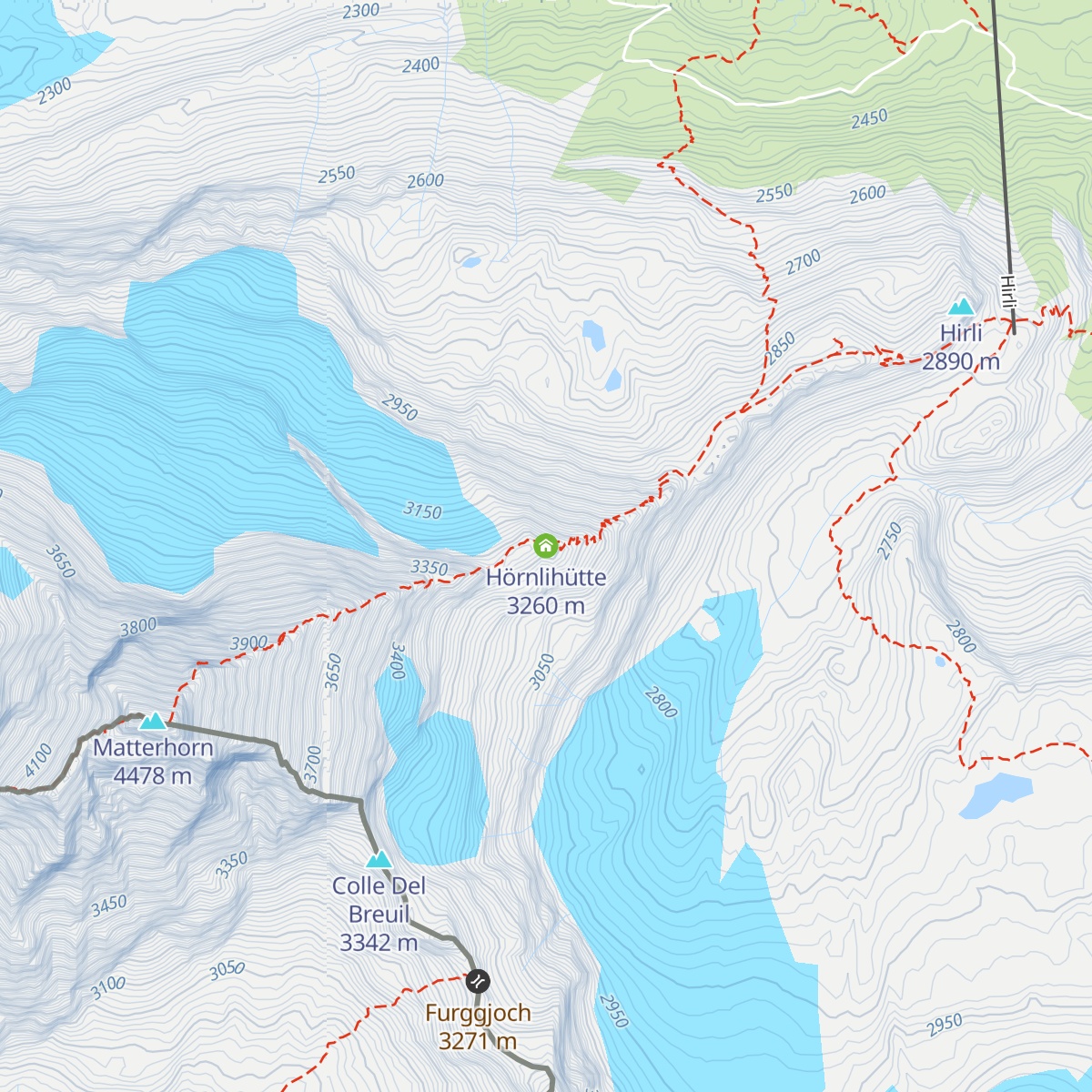 Hörnlihütte map