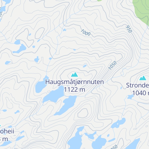 Map of Haugsmåtjørnnuten