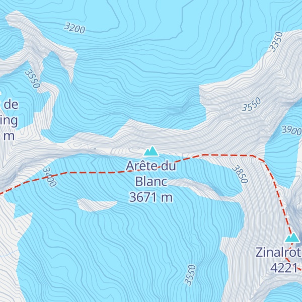 Map of Arête du Blanc