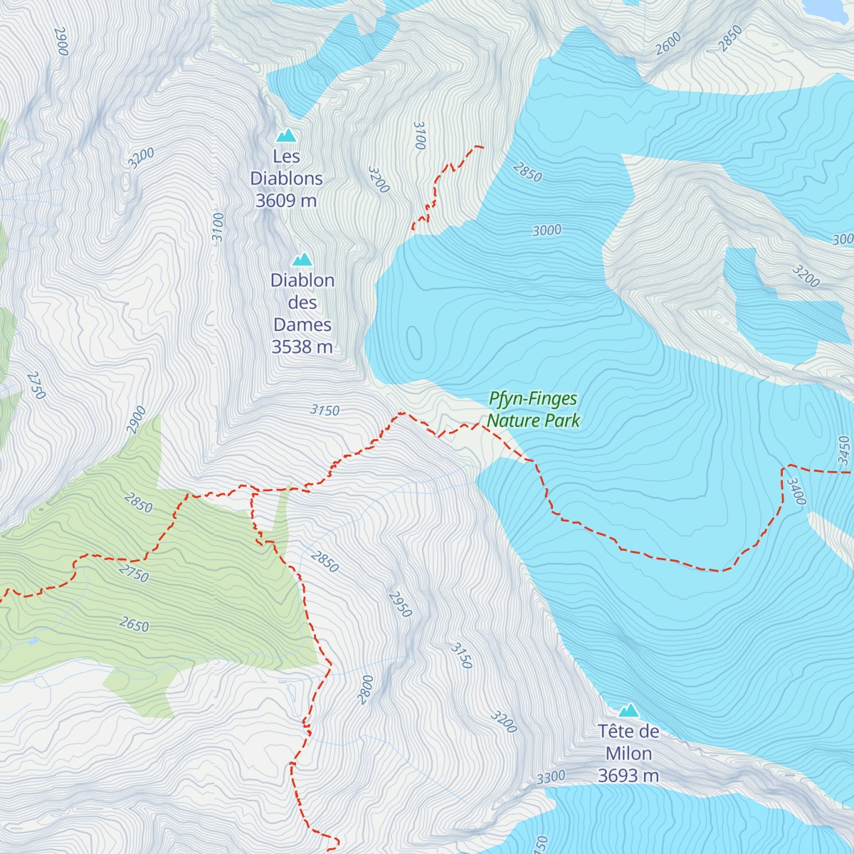 Cabane de Tracuit CAS map