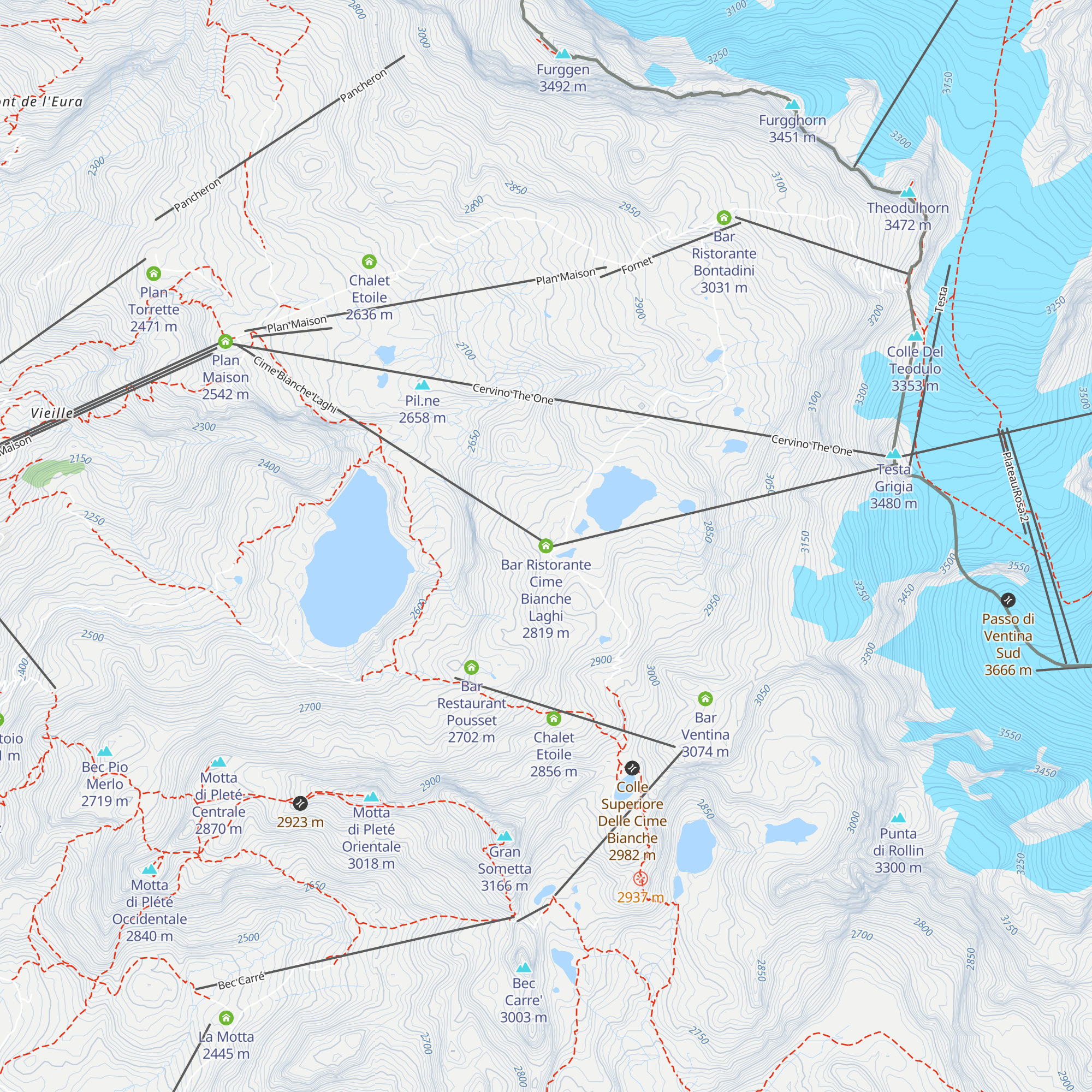 Bar Ristorante Cime Bianche Laghi map