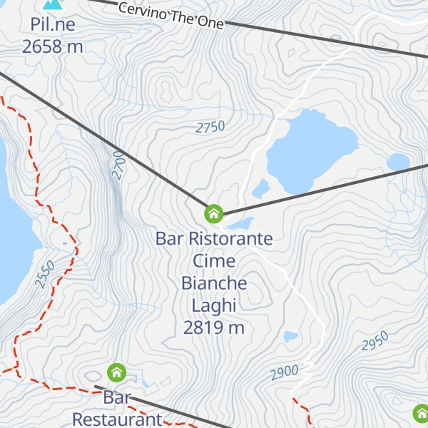 Map of Bar Ristorante Cime Bianche Laghi