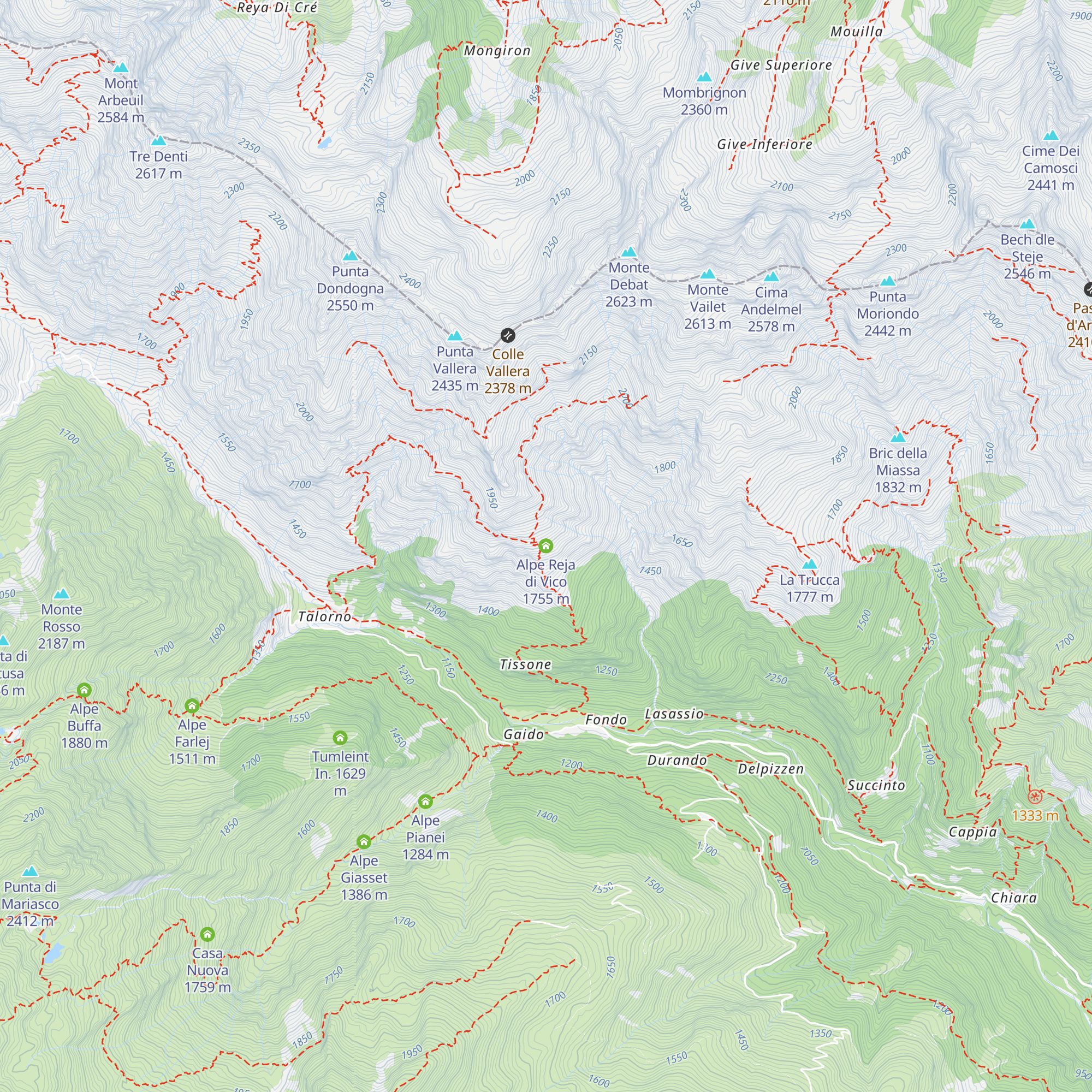 Alpe Reja di Vico map