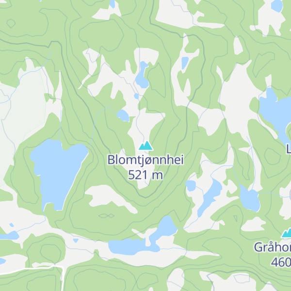 Map of Blomtjønnhei