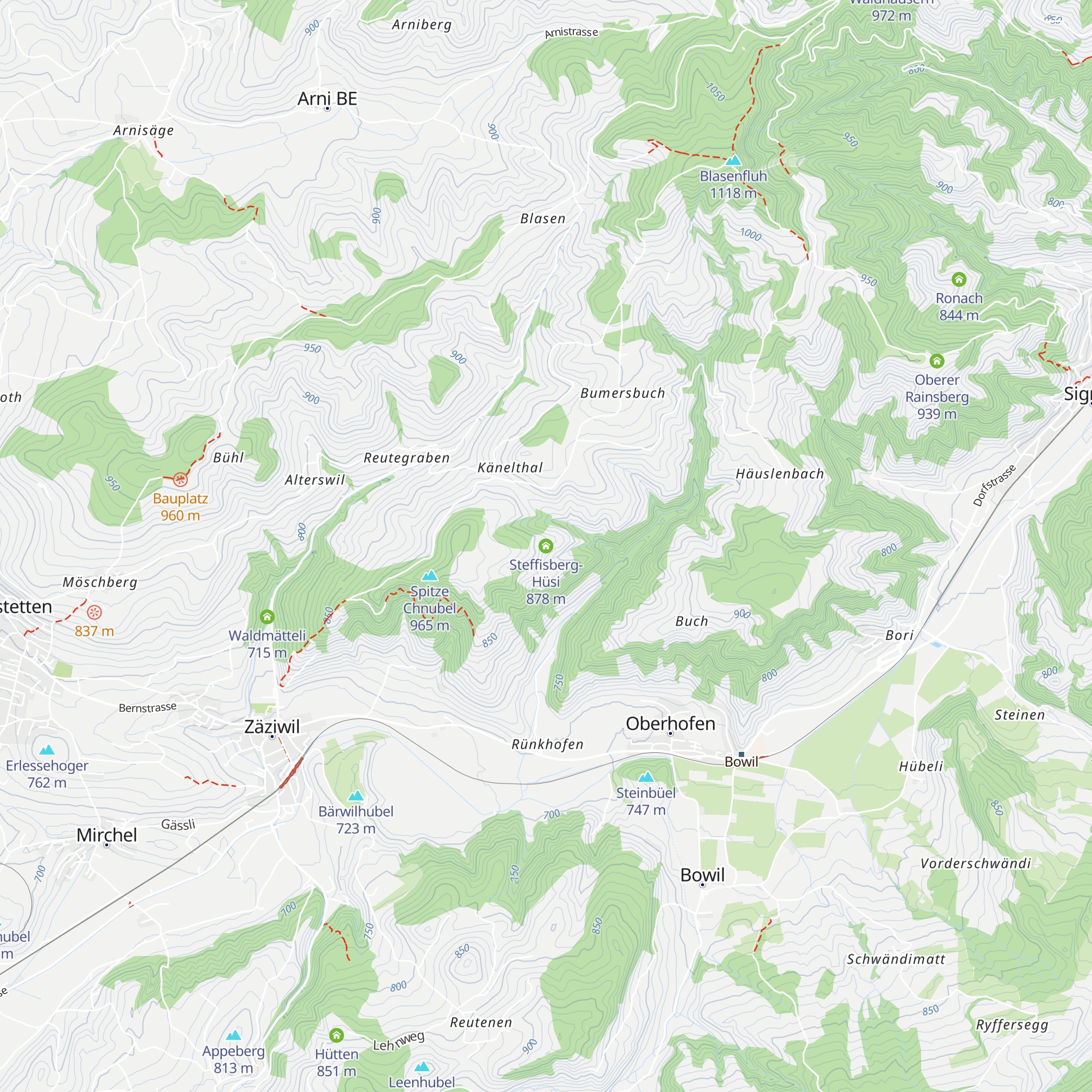 Steffisberg-Hüsi map