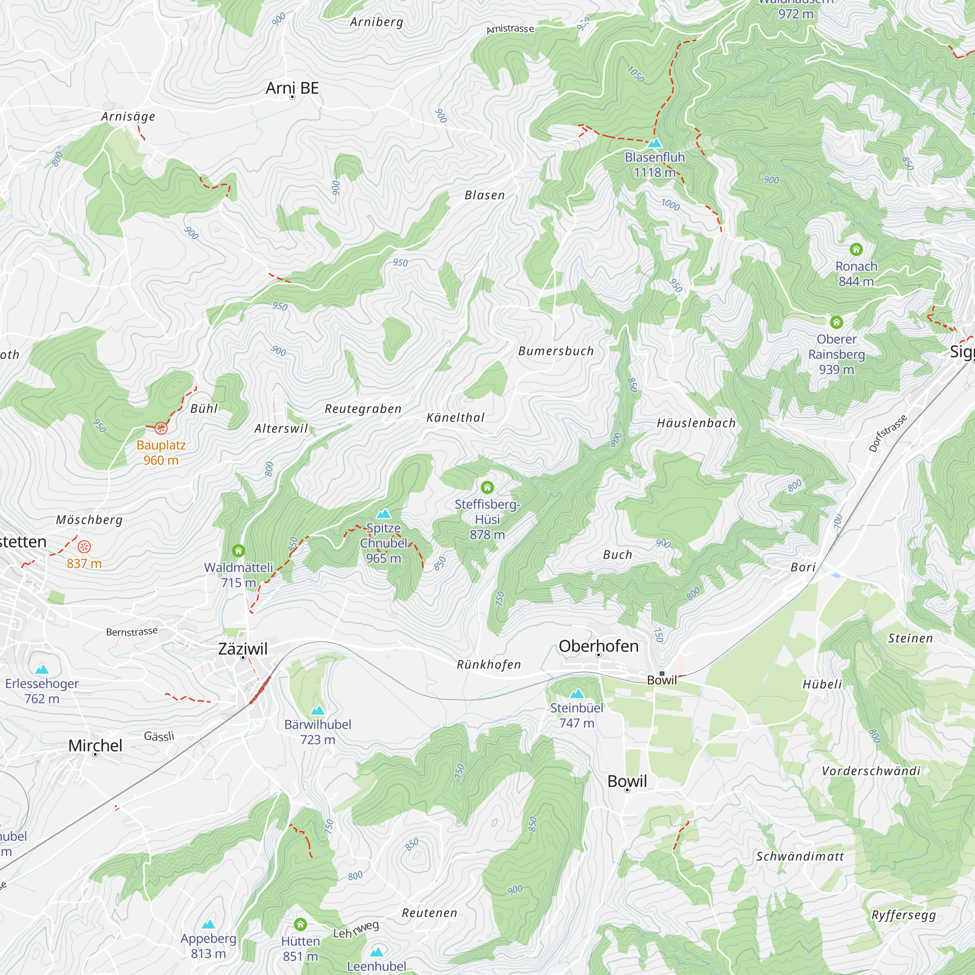 Steffisberg-Hüsi map