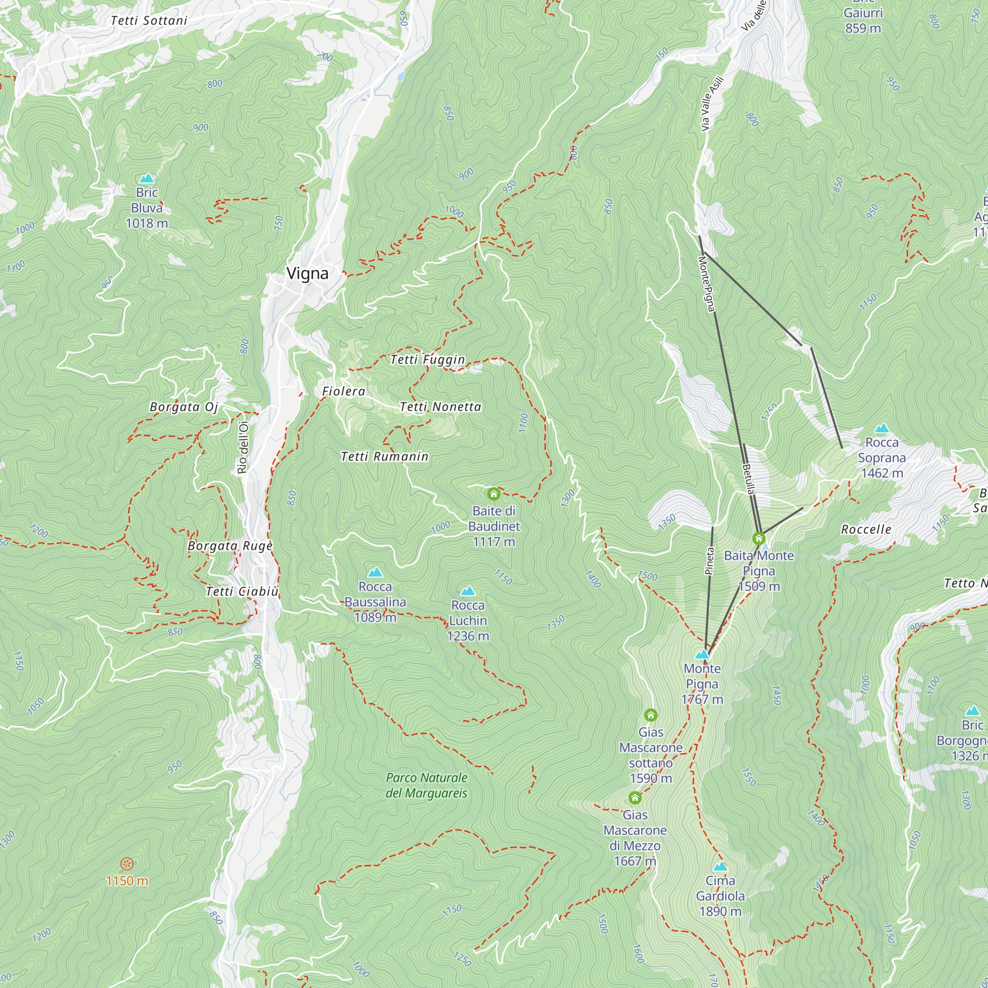 Baite di Baudinet map