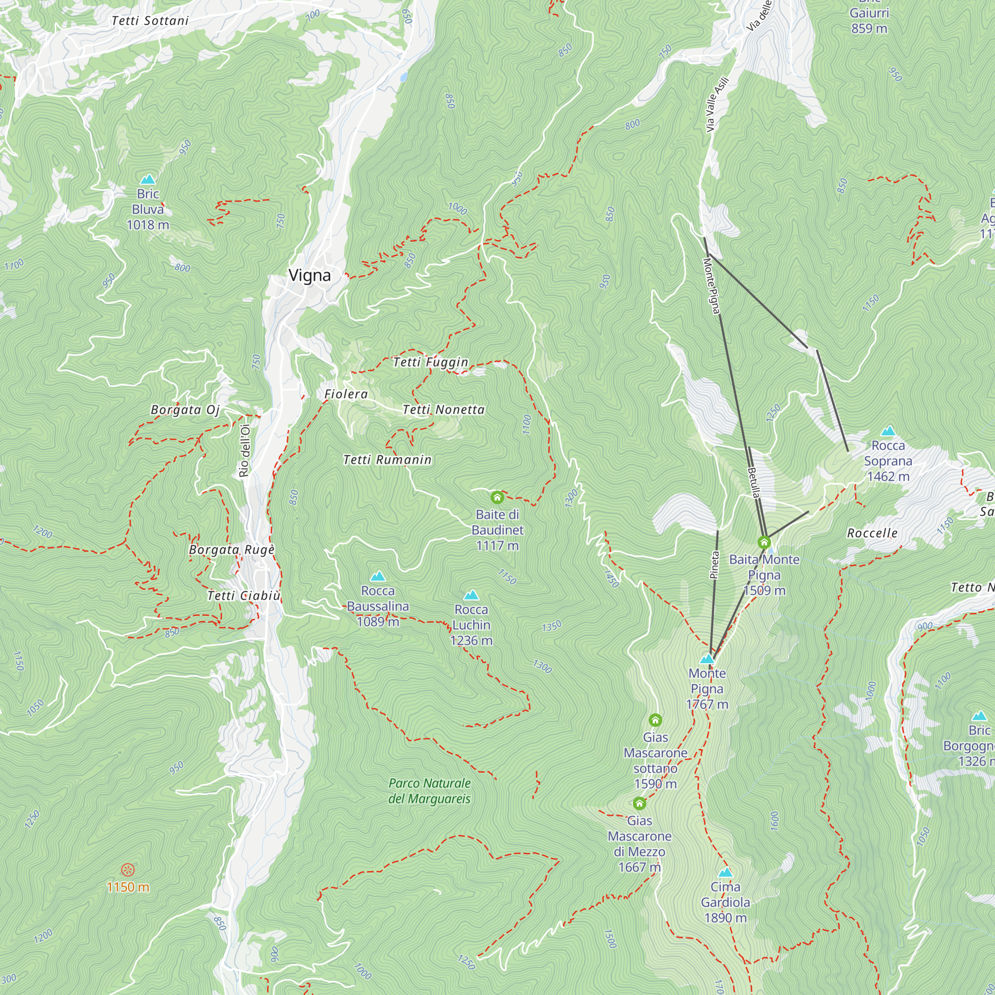 Baite di Baudinet map
