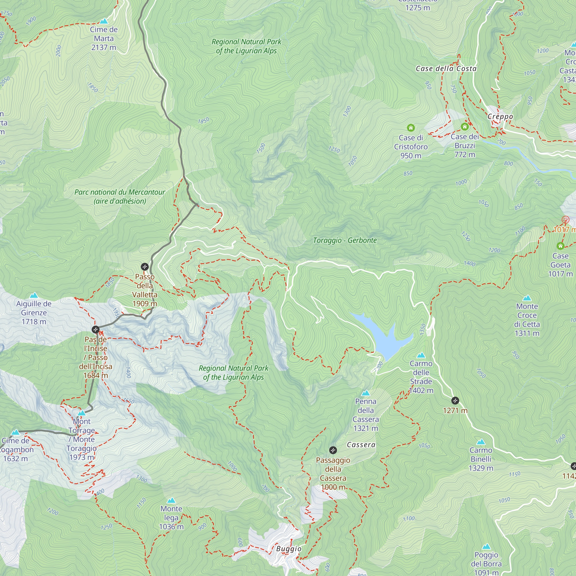 Rifugio Escursionistico Colle Melosa map