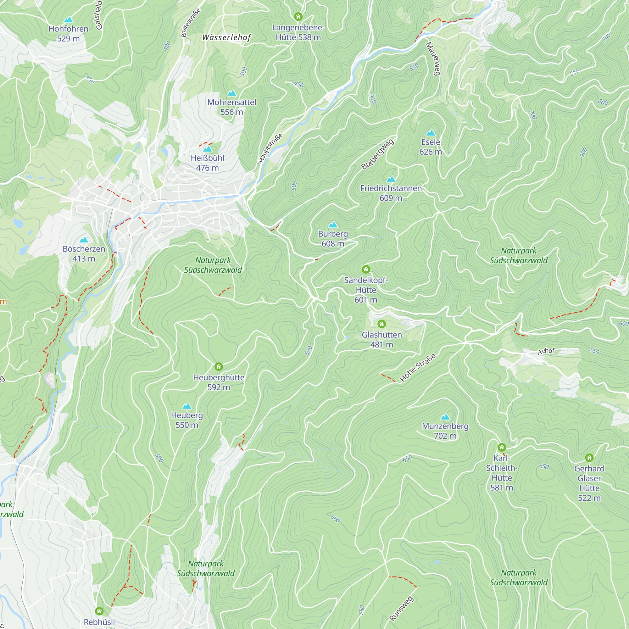 Roter Rain Hütte map
