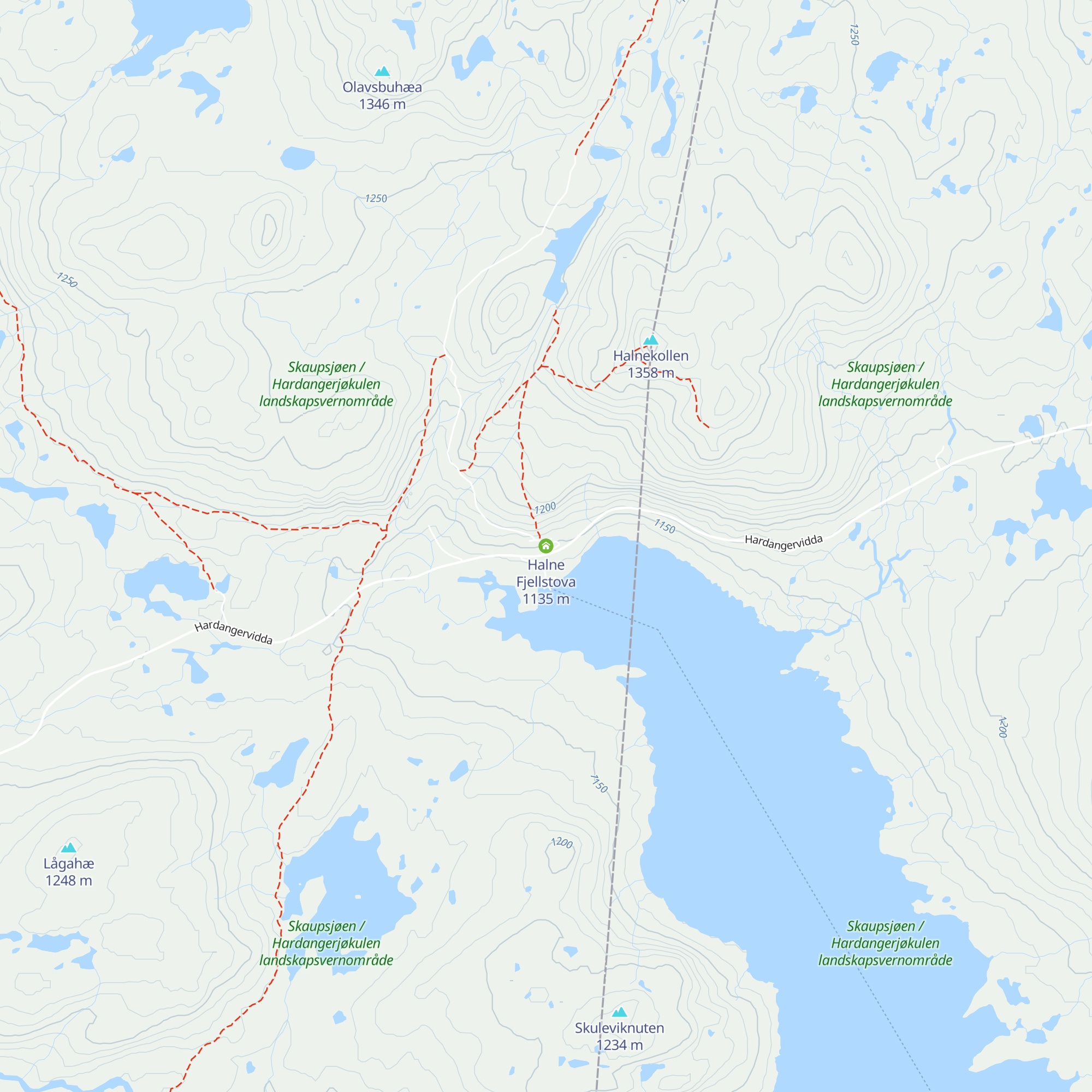 Halne Fjellstova map