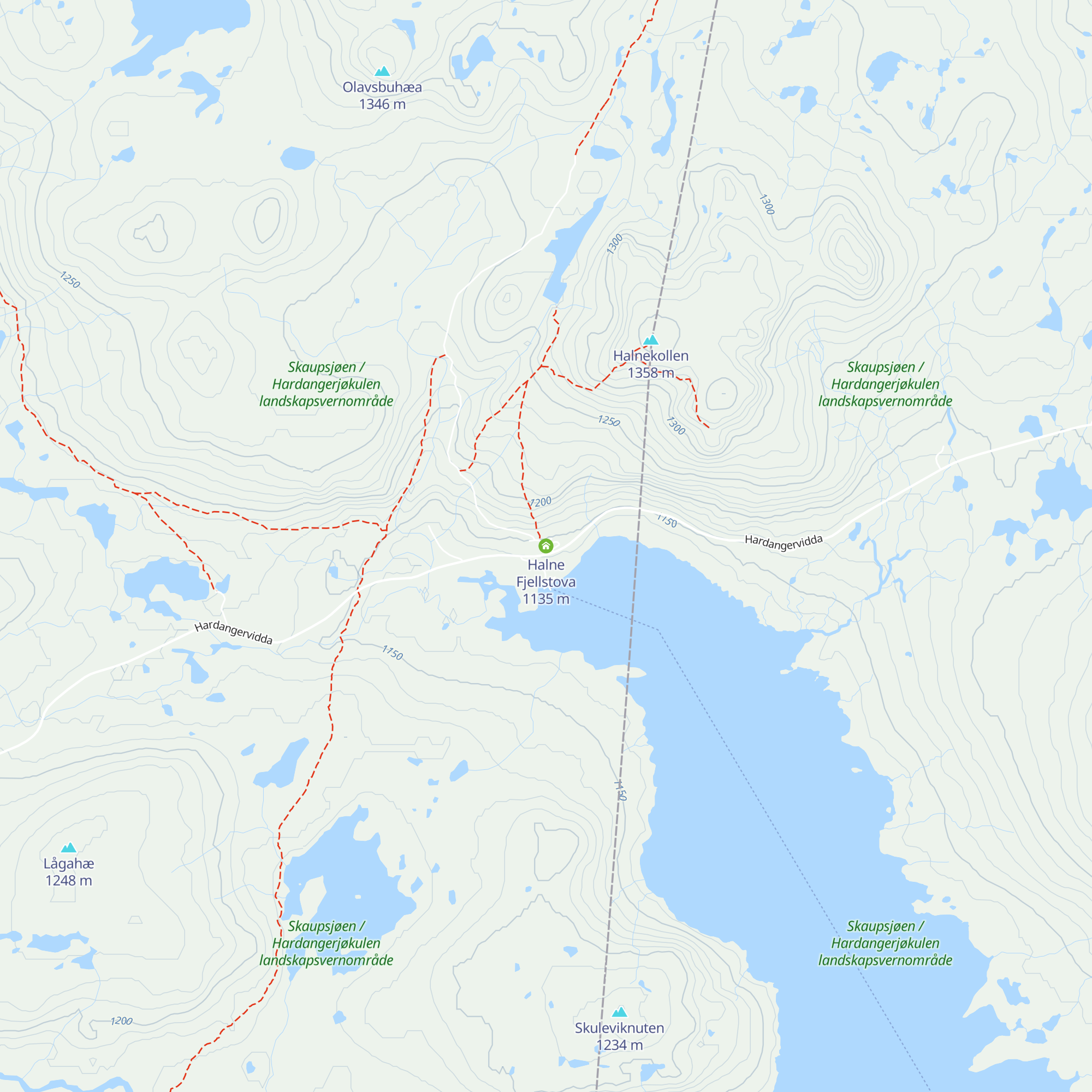 Halne Fjellstova map