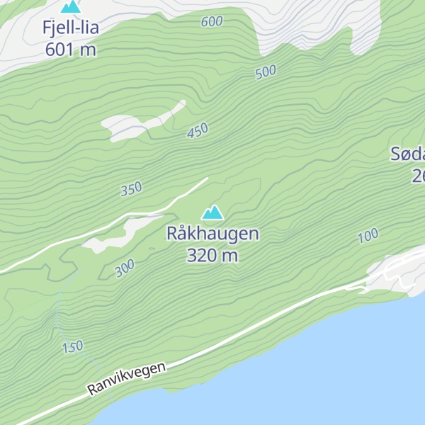 Map of Råkhaugen