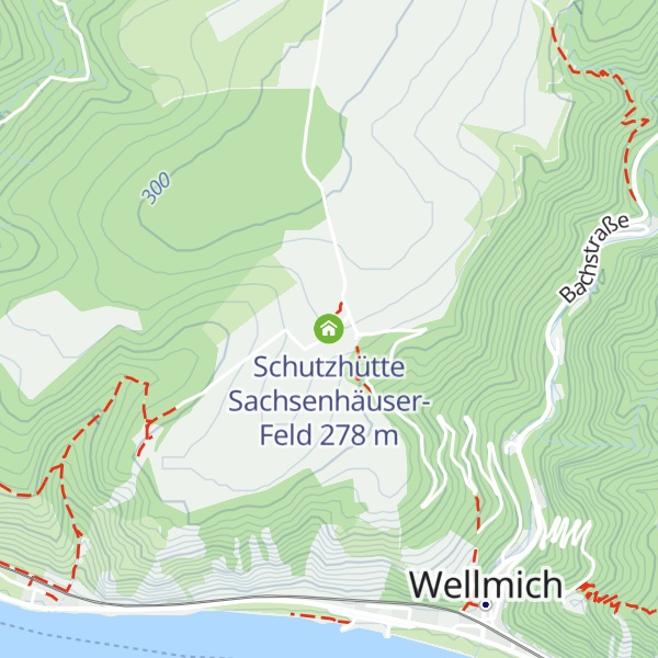 Map of Schutzhütte Sachsenhäuser-Feld
