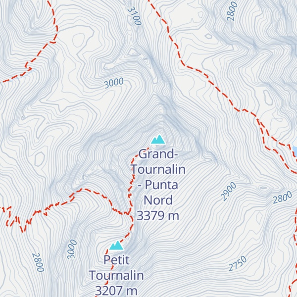 Map of Grand Tournalin - Punta Sud