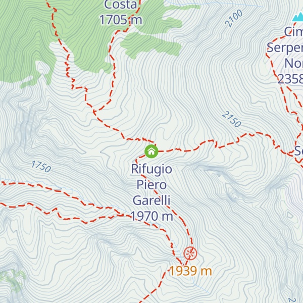 Map of Rifugio Piero Garelli
