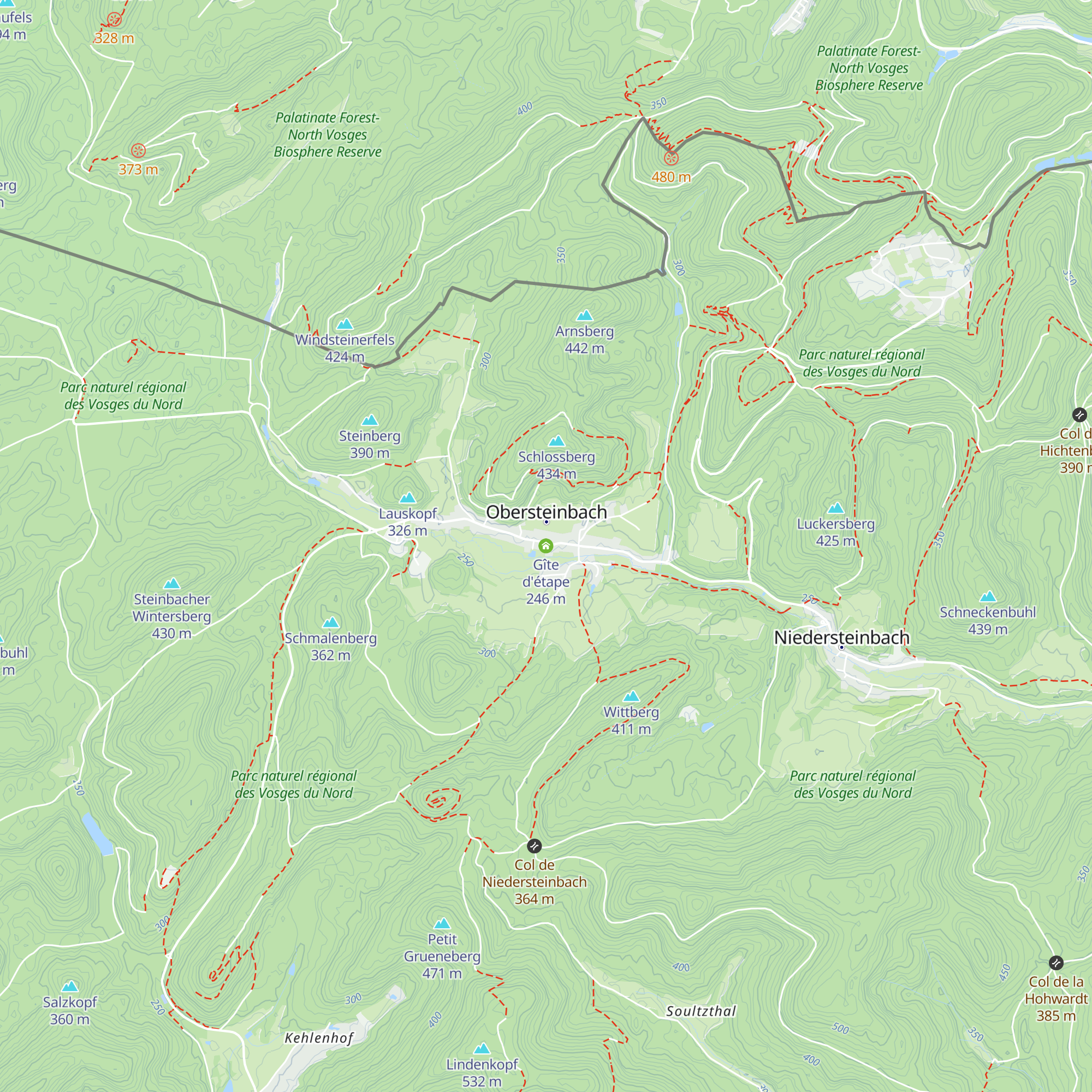 Gîte d'étape map