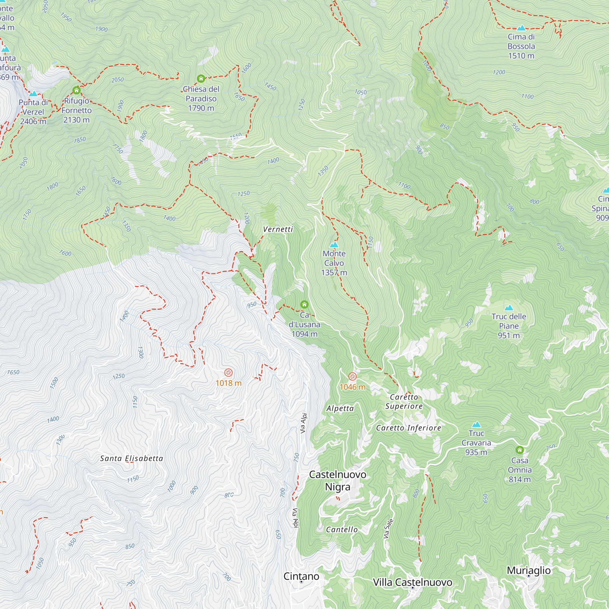 Ca d'Lusana map