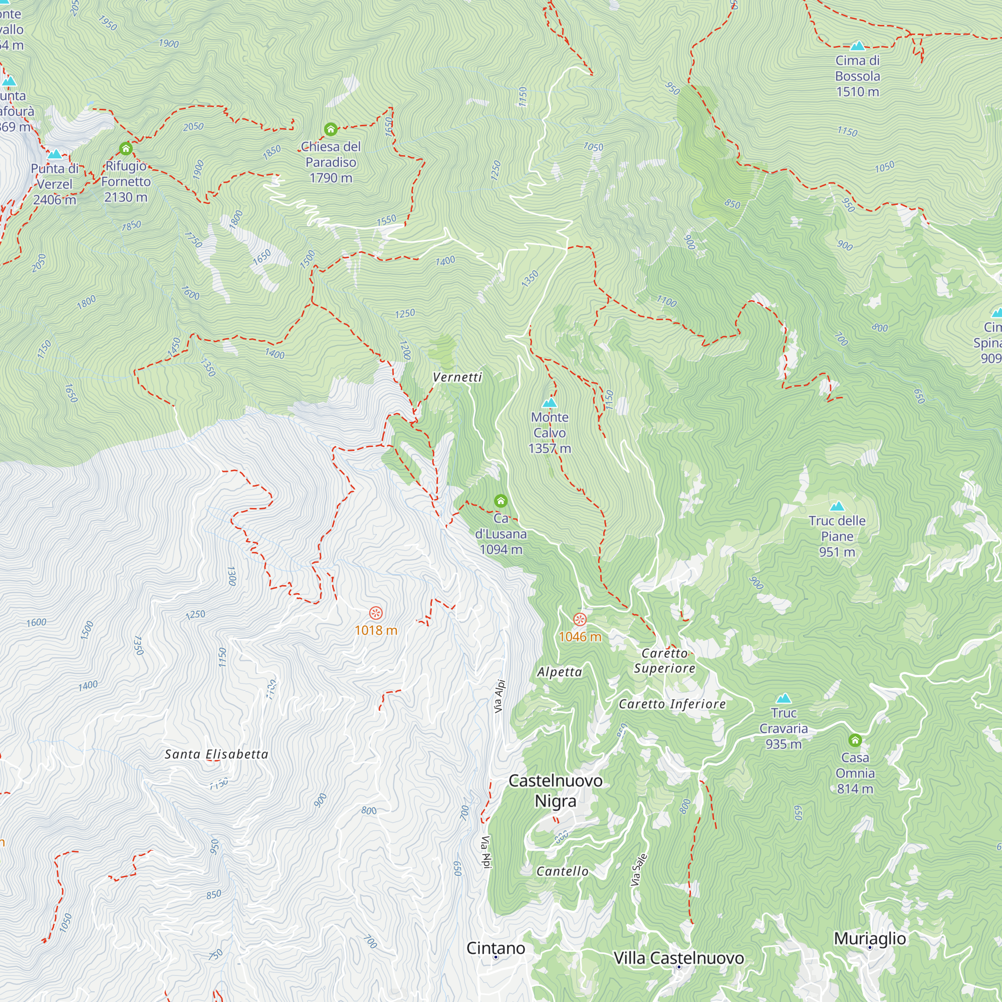 Ca d'Lusana map