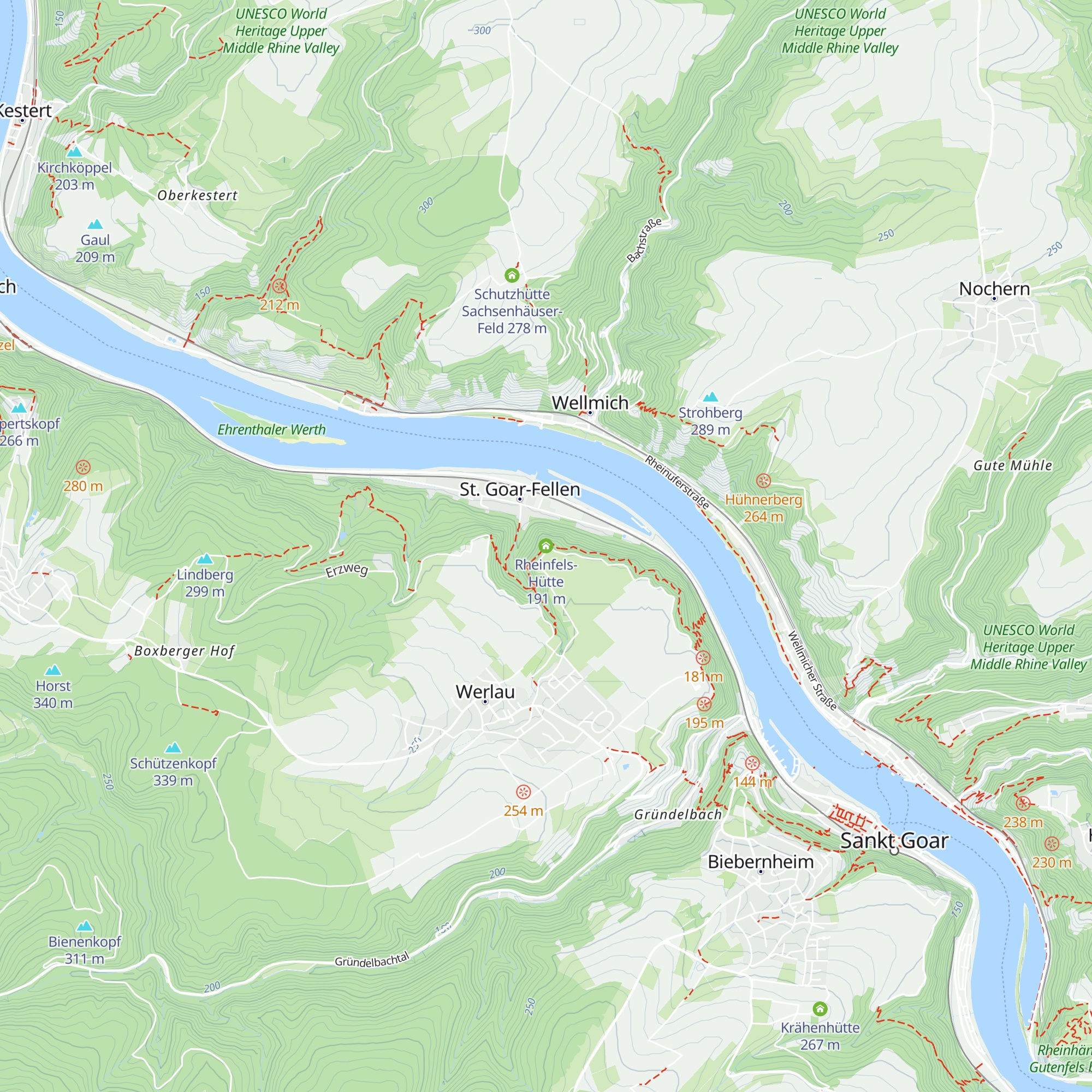 Rheinfels-Hütte map