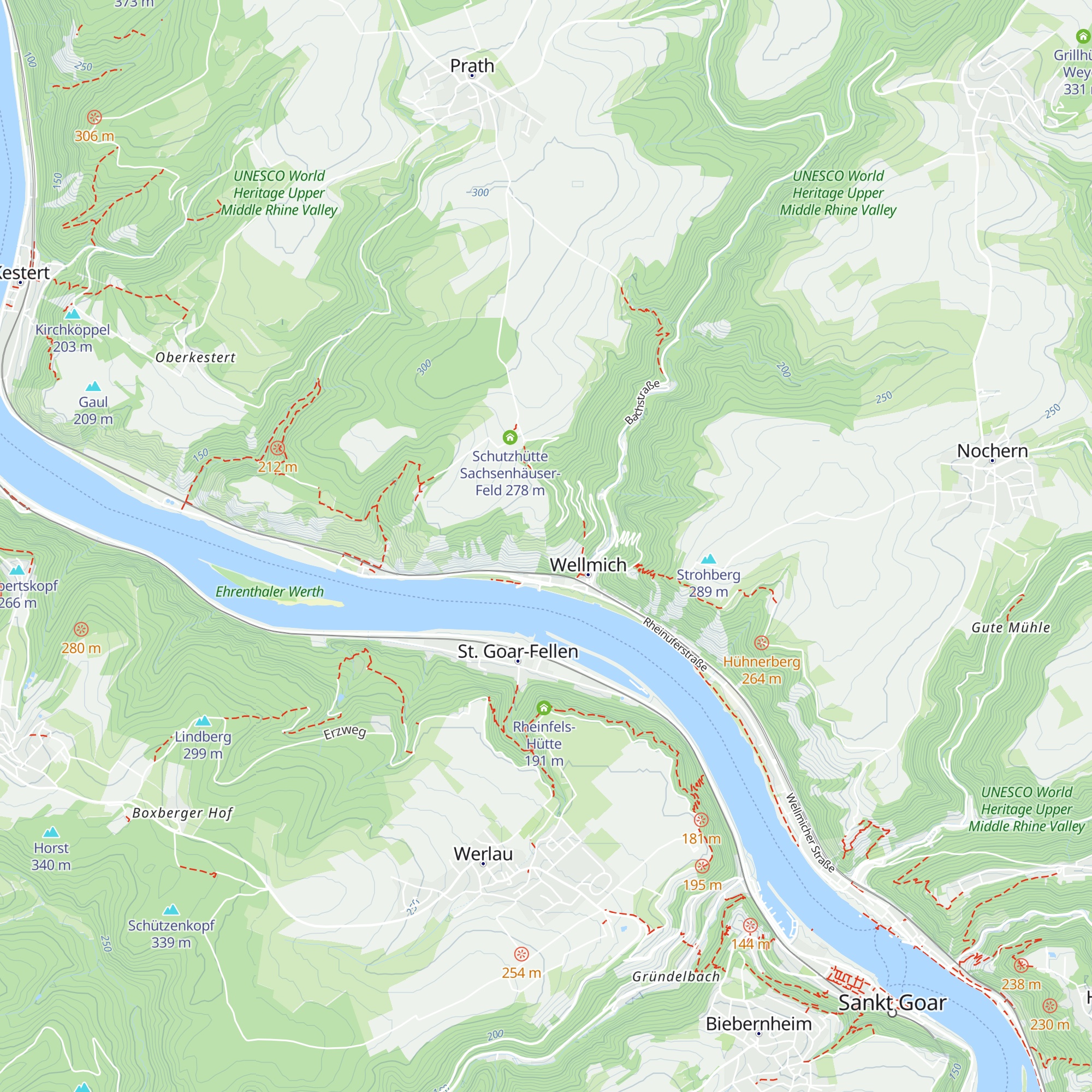 Schutzhütte Rheinblick map