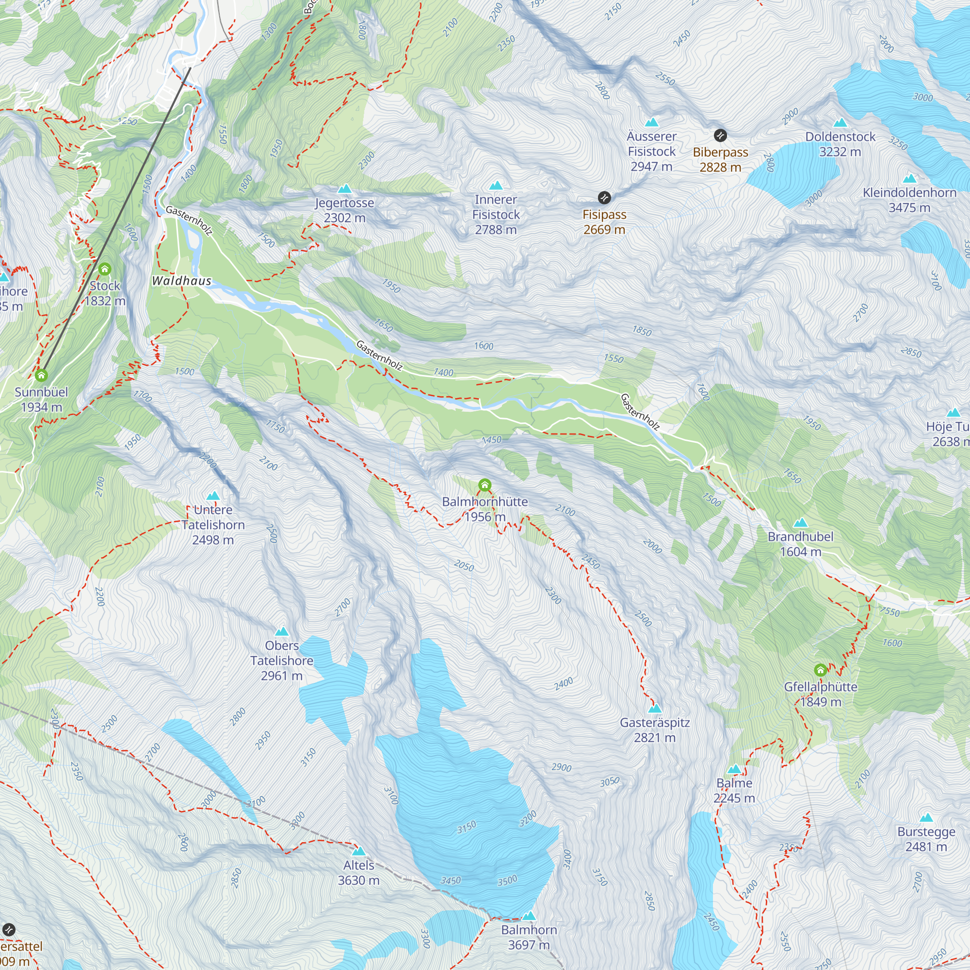 Balmhornhütte map