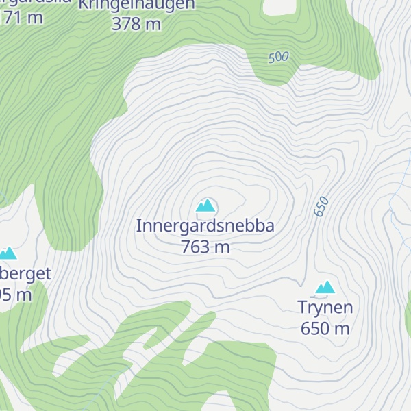 Map of Innergardsnebba