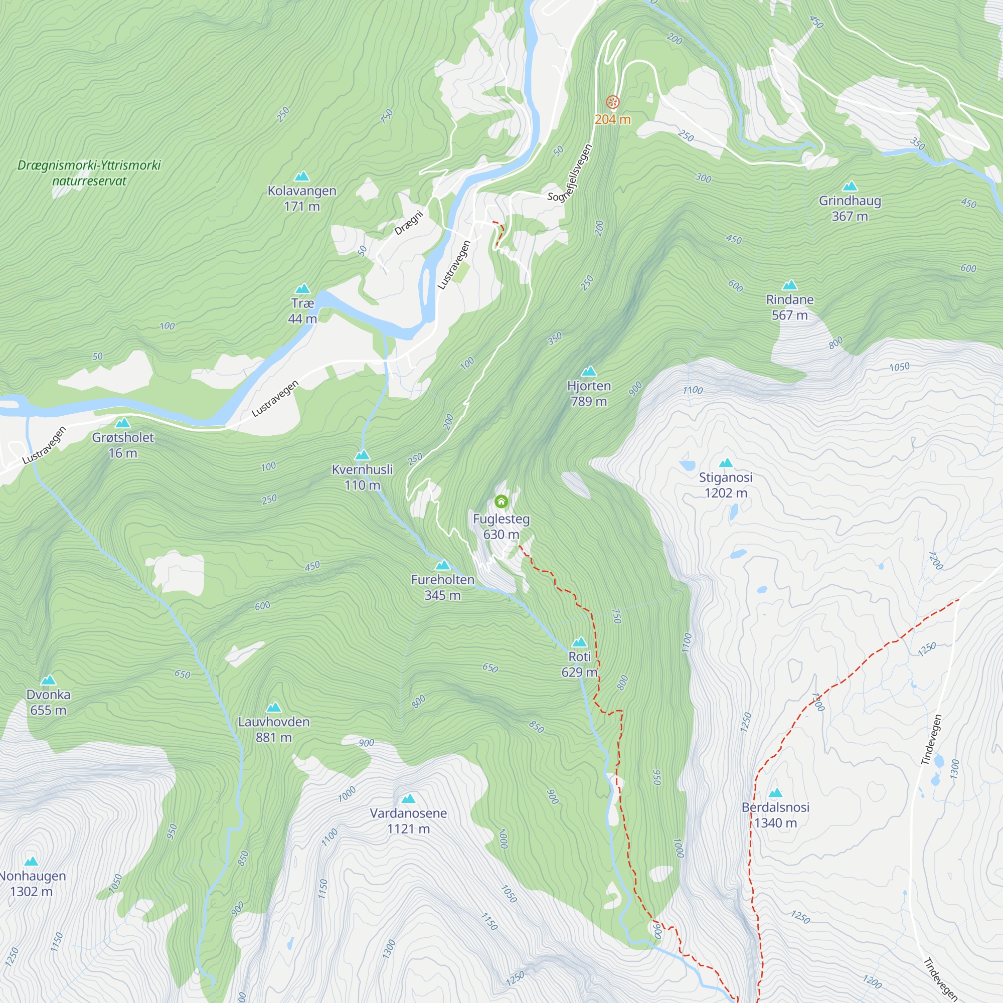 Fuglesteg map