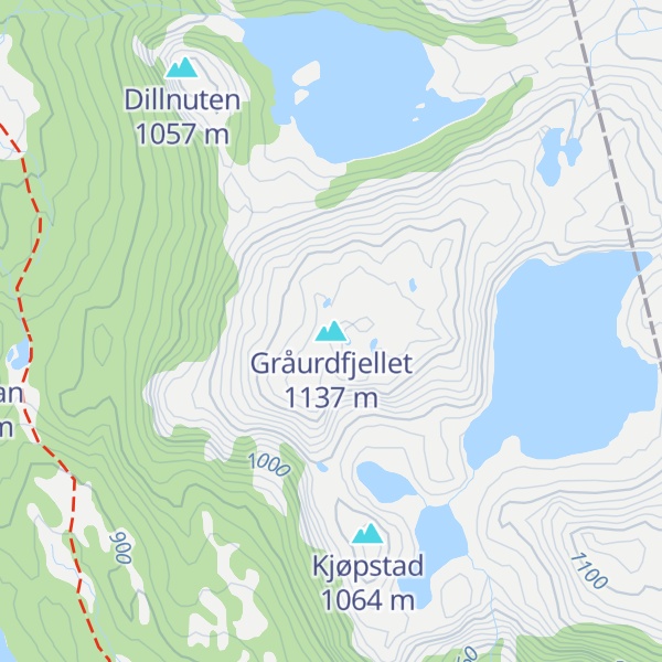 Map of Gråurdfjellet