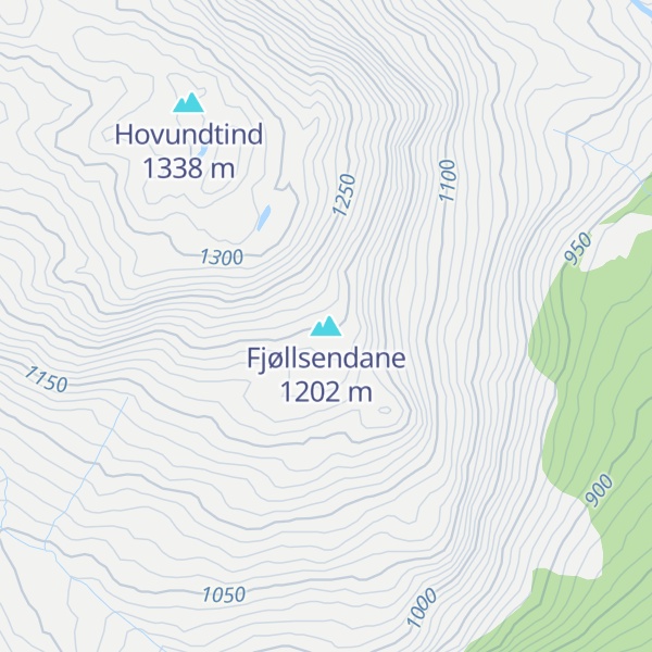 Map of Fjøllsendane