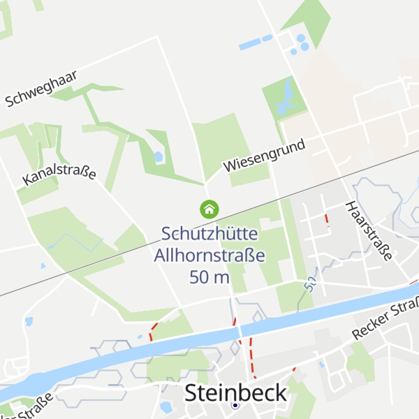 Map of Schutzhütte Allhornstraße