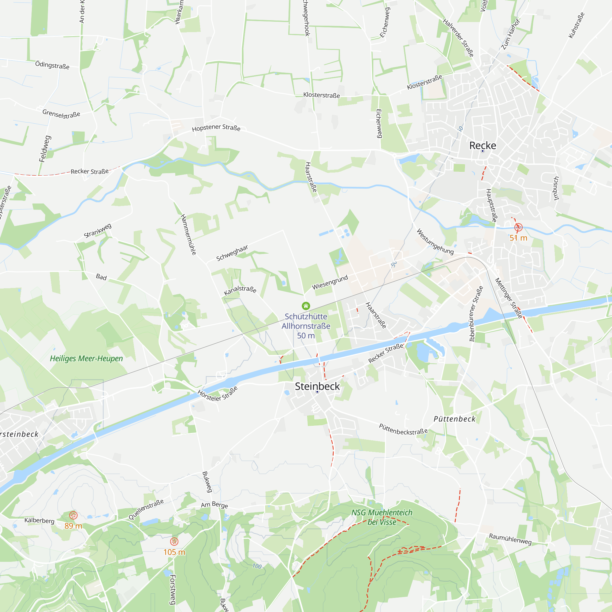 Schutzhütte Allhornstraße map