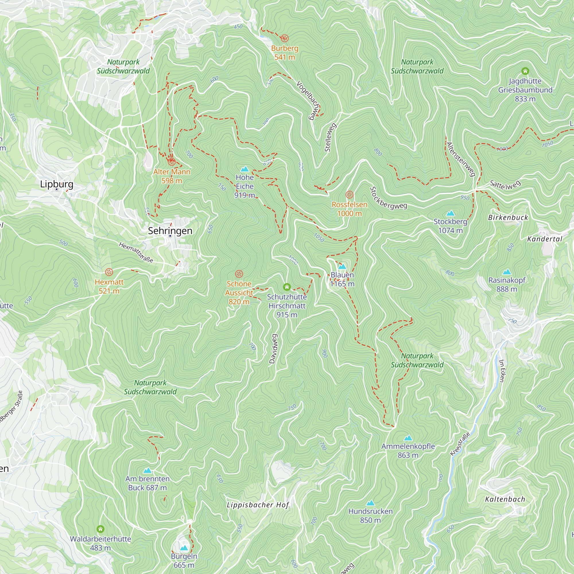 Schutzhütte Hirschmatt map