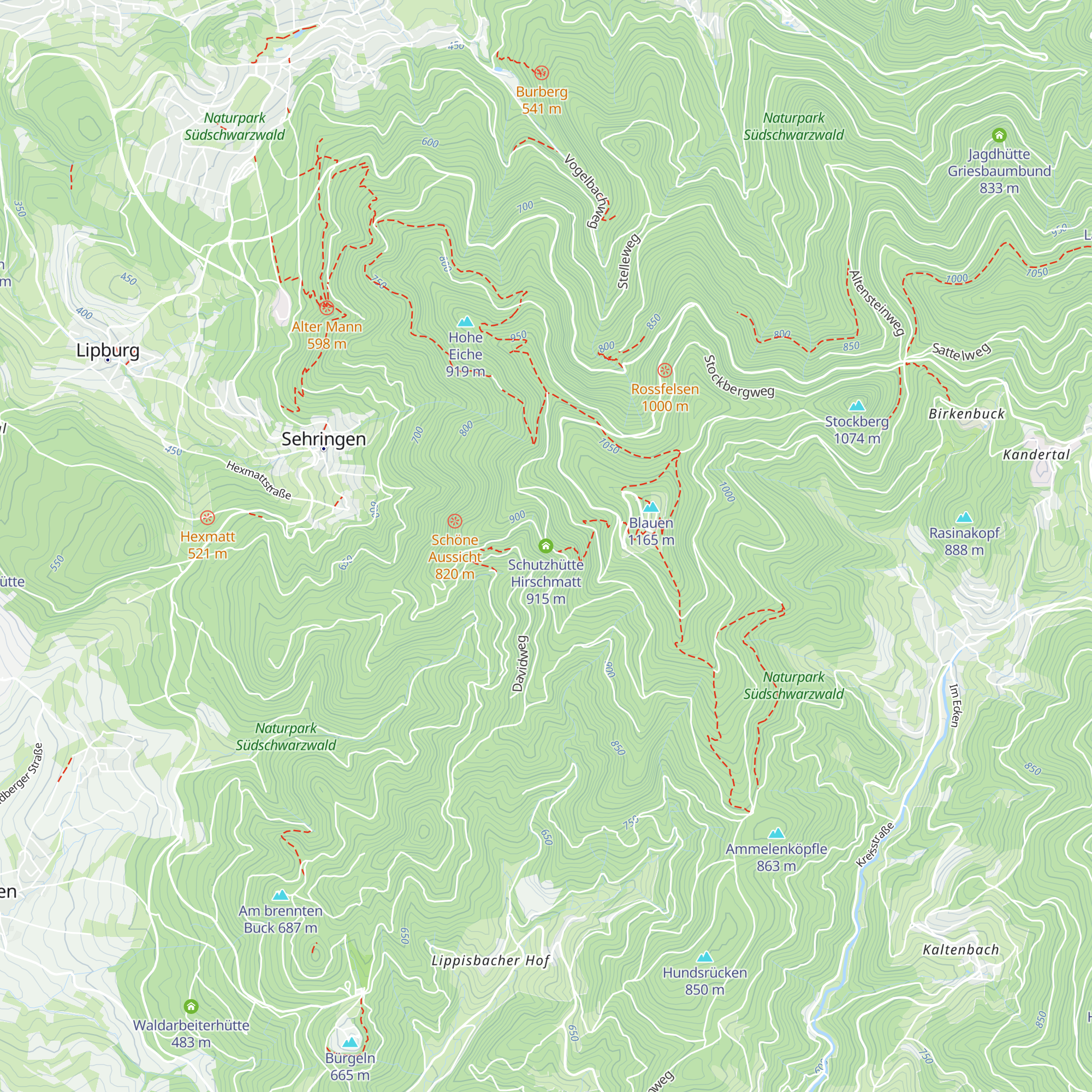 Schutzhütte Hirschmatt map